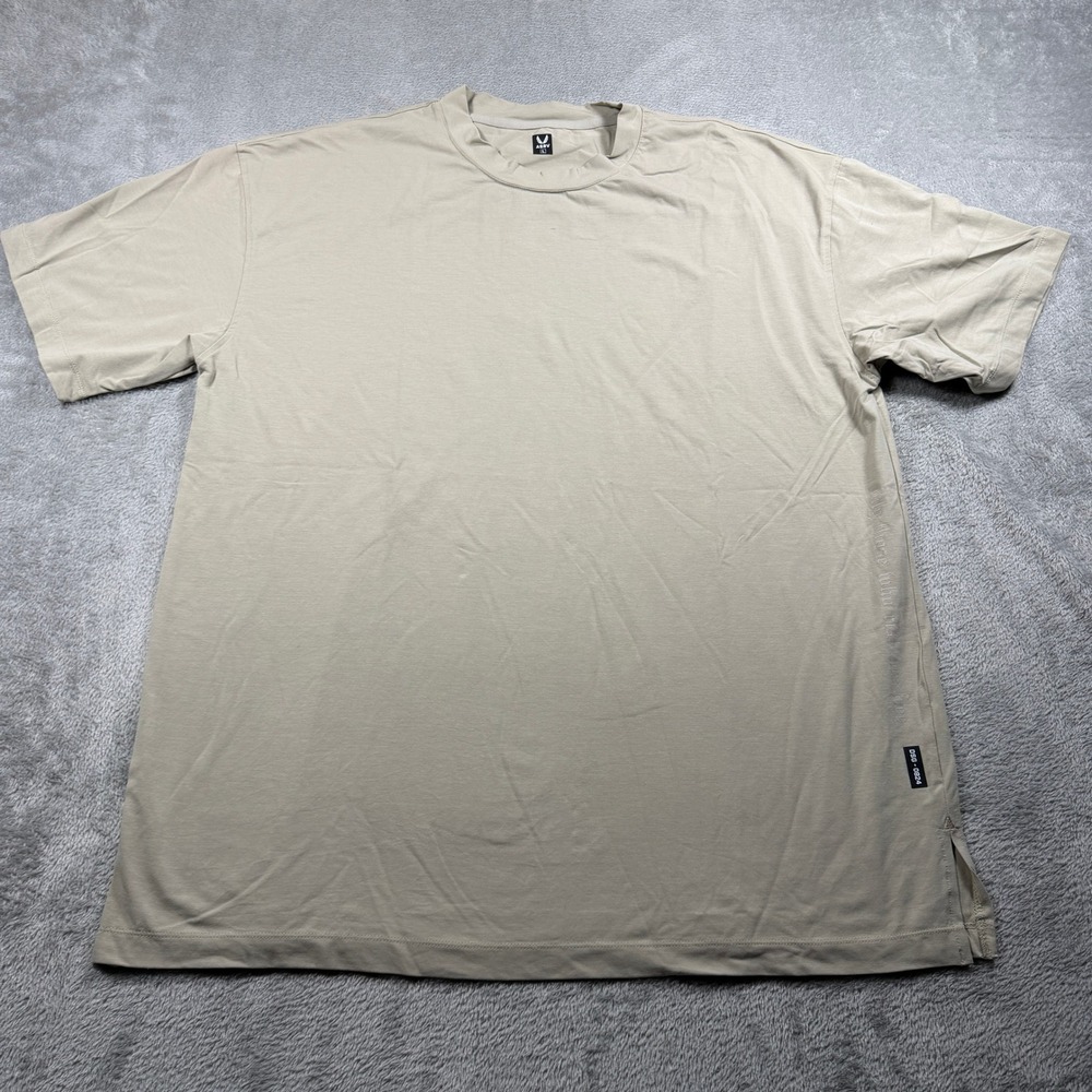 ASRV Supima Oversized Tee Mens Large Beige Spandex Athletic Fit DSG-0824